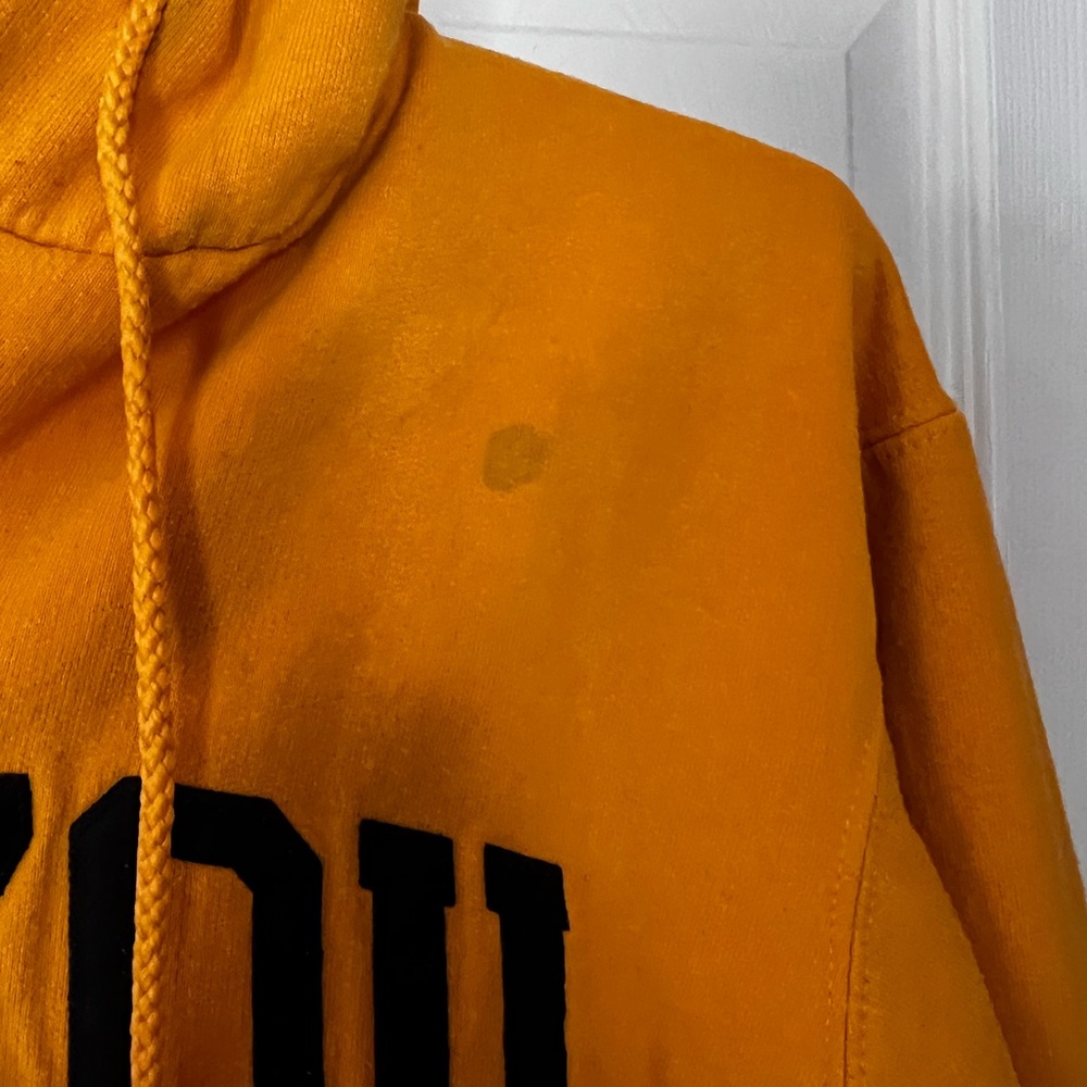 Champion Athletic Missouri Mizzou Tigers Hoodie Men's Small Gold Black Used - Picture 3 of 7